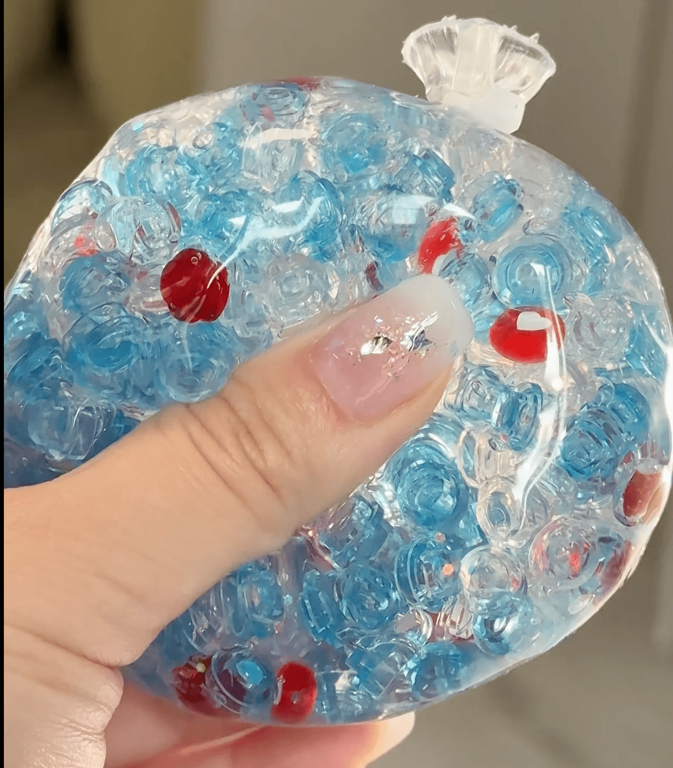 Dreamy Glitter Bead Sensory Squeeze Bag | Relieve Stress with A Pop of Color - Poke >_<