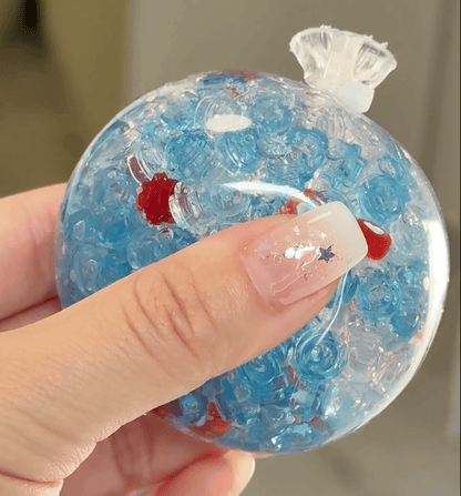 Dreamy Glitter Bead Sensory Squeeze Bag | Relieve Stress with A Pop of Color - Poke >_<