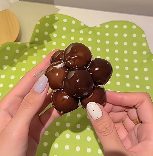 Handmade Crispy Burst Chocolate Squishy Ball - Poke >_<