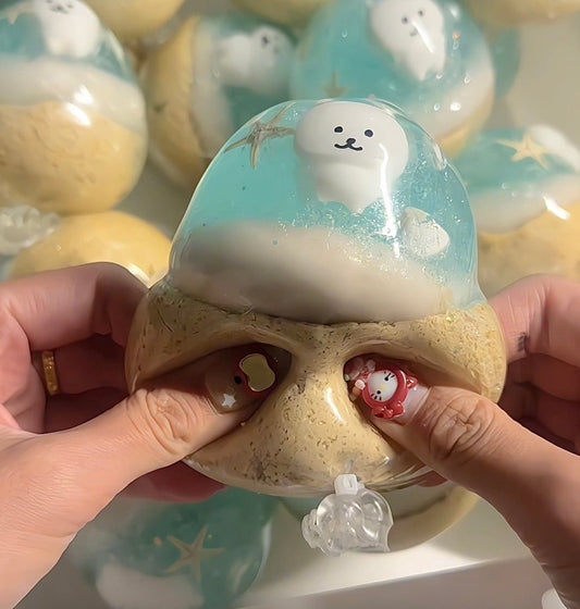 Handmade Unique Ocean Squishy Stress Relief Ball - Poke >_<