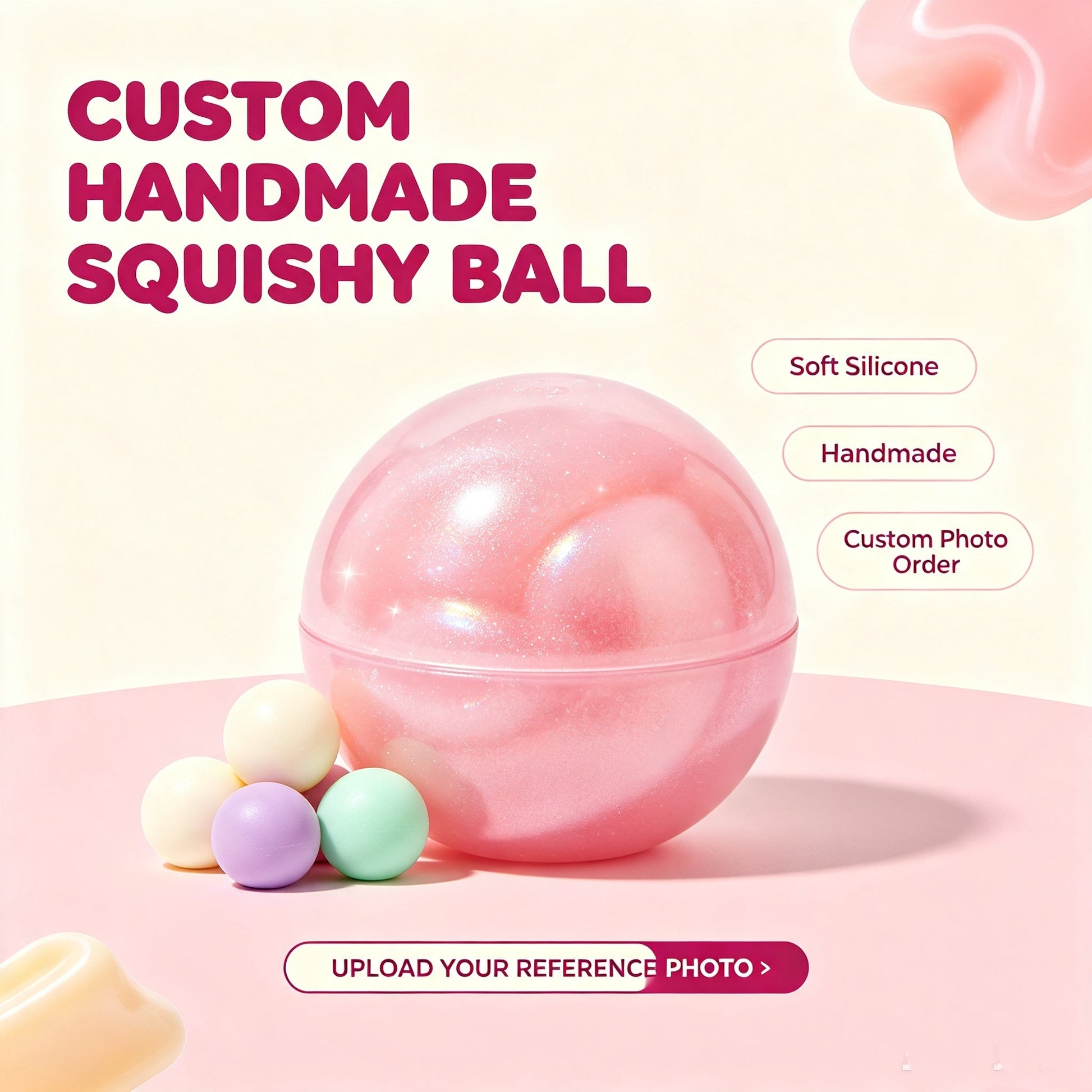 Saw It on TikTok? Custom Handmade Squishy Ball (Screenshot to Order!)) - Poke >_<