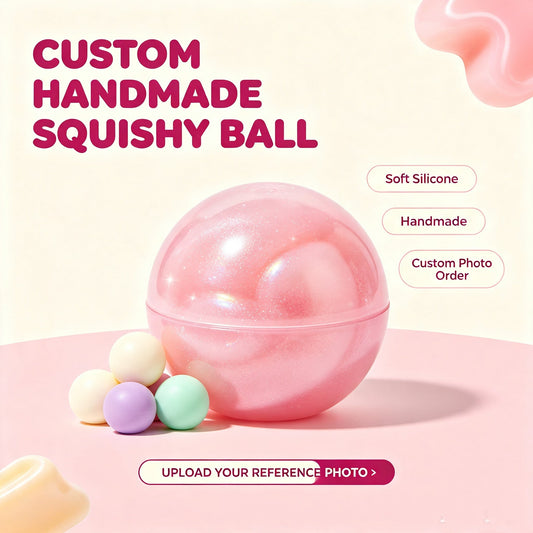 Saw It on TikTok? Custom Handmade Squishy Ball (Screenshot to Order!)) - Poke >_<